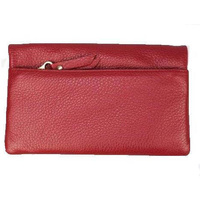 Pierre Cardin Ladies Womens Genuine Leather Bi-Fold RFID Purse Wallet - Red thumbnail