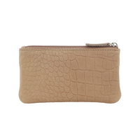 Pierre Cardin Ladies Womens Genuine Leather RFID Coin Purse Wallet - Taupe (Croc) thumbnail