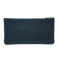 Pierre Cardin Ladies Womens Genuine Soft Leather Italian Wallet - Navy thumbnail