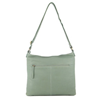 Pierre Cardin Womens Woven Leather Flap Cross-Body Bag Handbag - Mint thumbnail