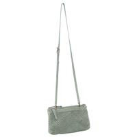 Pierre Cardin Woven Ladies Crossbody/Clutch Bag - Mint thumbnail