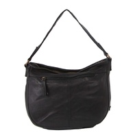 Pierre Cardin Woven Leather Ladies Cross-Body Bag - Black thumbnail