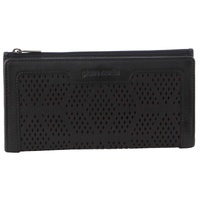 Pierre Cardin Perforated Leather Ladies Handy Travel Wallet - Black thumbnail