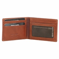 Pierre Cardin Mens Soft Italian Leather Slimline Bi-Fold Wallet - Cognac thumbnail