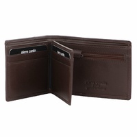 Pierre Cardin Soft Italian Leather Mens Bi-Fold Wallet with Central Flap - Brown thumbnail