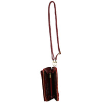 Pierre Cardin Ladies Leather Cross Body Bag/Wallet Bag/Clutch Wallet - Red thumbnail