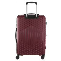 Pierre Cardin 76cm Large Hard-Shell Suitcase Travel Luggage Bag - Burgundy thumbnail