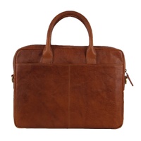 Pierre Cardin Leather Multi-Handle 15" Laptop Computer Bag - Tan thumbnail