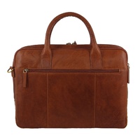 Pierre Cardin Leather Multi-Compartment Business 15" Laptop Bag - Tan thumbnail