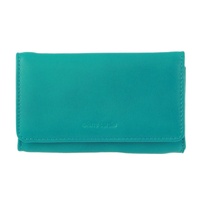 Pierre Cardin Womens Soft Italian Leather RFID Purse Wallet Rustic - Turquoise thumbnail