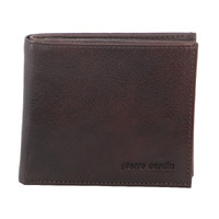 Pierre Cardin Mens Wallet Tri Fold Leather w/ RFID Protection - Chocolate thumbnail