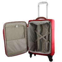 Pierre Cardin 40L Cabin Soft-Shell Suitcase Travel Luggage Bag 4-Wheel Case - Red thumbnail