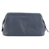 Pierre Cardin Mens Rustic Leather Toiletry Case Bag Travel - Teal thumbnail