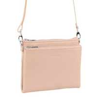 Pierre Cardin Ladies Cross Body Bag Leather Clutch Shoulder Sling Womens  - Blush thumbnail