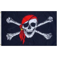 PIRATE FLAG Skull Party Pirates Skull & Crossbones Large 150 x 90 Jolly Roger thumbnail