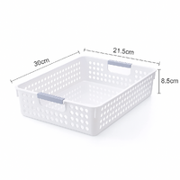 36x Premium Plastic Storage Basket Bulk w/ Grip Handles 30*21.5*8.5cm thumbnail