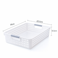 24x Premum Plastic Storage Basket Bulk w/ Grip Handles 36*25.5*8.5cm thumbnail