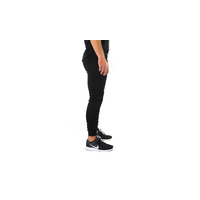 Mens Skinny Track Pants Joggers Trousers Gym Casual Sweat Cuffed Slim Trackies Fleece - Black - L thumbnail