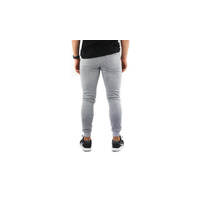 Mens Skinny Track Pants Joggers Trousers Gym Casual Sweat Cuffed Slim Trackies Fleece - Heather Grey - S thumbnail