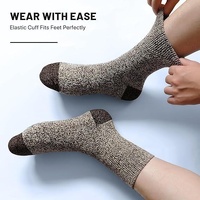 6 Pairs Heavy Duty Wool Blend Work Socks Extra Thick Cushion in Assorted Colours - 6-11 thumbnail