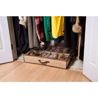 Shoe Organiser 12 Pair Under Bed Storage Zippered Breathable Wardrobe Closet Bag thumbnail
