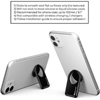 phonetag - Multi-View Phone Stand with Magnetic Ring Holder Universal (Black) thumbnail