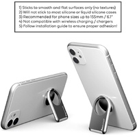 phonetag - Multi-View Phone Stand with Magnetic Ring Holder Universal (Silver) thumbnail
