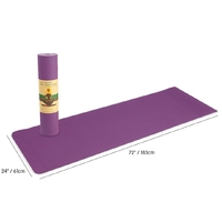 YOGA MAT Non-Slip Light Gym 1830x610x6mm Pilates Home Fitness - Assorted Colours thumbnail