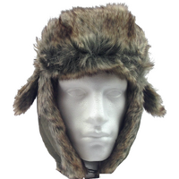 DENTS Russian Ushanka Trapper Hat Ski Army Aviator Trooper - Khaki - 55cm thumbnail