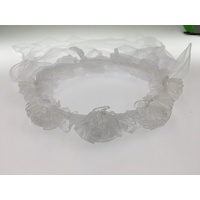 Hen's Party Veil White Bride To Be Headband Flowers Bridal Shower Bachelorette thumbnail