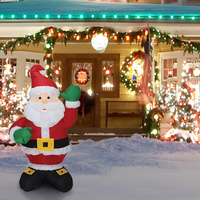 135cm Christmas Charm Inflatable Santa Claus Decor w/ LED Lights Blow Up Xmas thumbnail