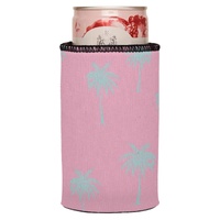 Palm Trees Aqua Pink Stubby Cooler - Standard thumbnail