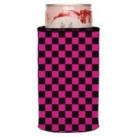 Pink Checkerboard Stubby Cooler - Standard thumbnail