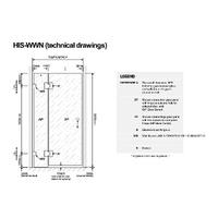 120x70cm Corner Frameless Shower Screen with Gunmetal Channel and SS Hinges, Round Handle thumbnail