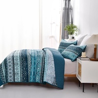 Opalescent Quilted coverlet and pillowcovers set: Shimmering Beauty - Queen size thumbnail