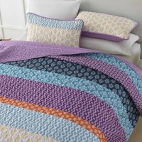 Quirky Quilted coverlet and pillowcovers set: Add Personality to Your Space - Queen size thumbnail