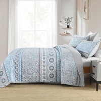 Joyful Quilted coverlet and pillowcovers set: Brighten Up Your Bedroom - Queen size thumbnail