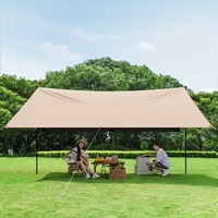 Outdoor camping square sky curtain, black glue sky curtain, sun and rain protection 400*300cm thumbnail