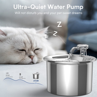Intelligent Stainless Steel Pet Water Fountain with Smart Sensor, USB Plug, and Auto Power-Off Function thumbnail