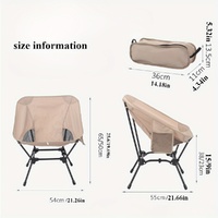 black and khaki set of portable, comfortable and perfect camping chairs thumbnail