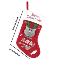 2pcs cute cat christmas stockings cartoon christmas socks gift bag christmas decoration socks christmas tree pendant thumbnail
