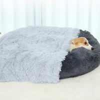 Fluffy Pet Blankets-Soft Faux Fur, Anti-Anxiety Cozy Throws for Cats and Dogs, M 80*55cm Blue thumbnail