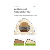 Outdoor Cat House,Pet Tent -Windproof and Dustproof Shelter for Small Pets, Grey, Size: S  35*35*30cm thumbnail