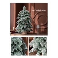 55cm Frosted Mini Christmas Tree – Snow-Covered Indoor Holiday Decoration thumbnail