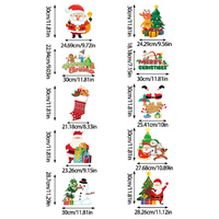Set of 10 Christmas Hanging Door Decorations - Santa, Snowman, Stocking, and Gingerbread Ornaments  (3 set,  30 pieces) thumbnail