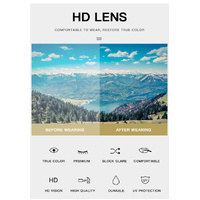 Fashionable Sports Sunglasses with Colorful Mirror Lenses – UV400 Protection for Cycling & Outdoor Activities  Orange red thumbnail