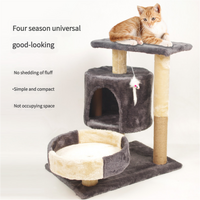 A Cat's Dream Paradise: Natural Solid Wood Cat Climbing Frame 50*33*53CM thumbnail