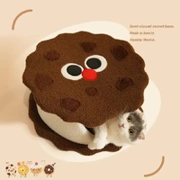 Adorable Cookie-Shaped Cat Bed - Cozy and Playful Pet Hideout (50x20 cm) thumbnail