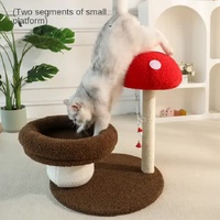 Mushroom-Themed Cat Tree with Cozy Bed and Scratching Post (48x48x58 cm) thumbnail