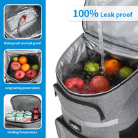 Insulated Cooler Backpack - Portable Outdoor Picnic and Beverage Bag with Bottle Opener (Gray) thumbnail